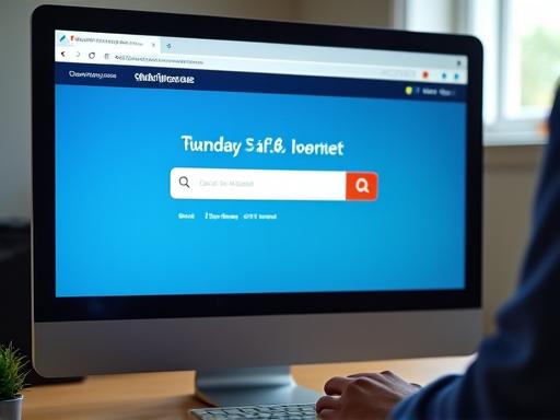 Un navigateur web affichant un moteur de recherche sur un écran d'ordinateur.